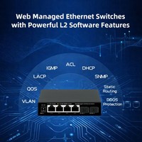 Switch de Red Inteligente y Fácil de Administrar con Carcasa de Acero, 4*2.5G+2*10G SFP+, SNMP, QoS para Router AP WIFI6