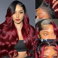 Perruque frontale en dentelle HD transparente 13x6 Deep Wave en cheveux humains vierges indiens pour femmes noires