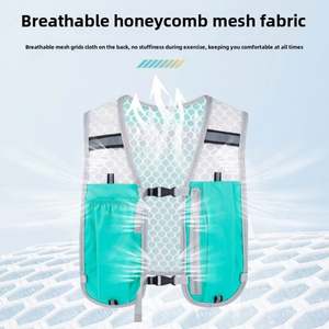 Gilet de course léger en nylon pour la randonnée et le cyclisme, avec porte-bouteille et support de téléphone, pour les sports de plein air - Product Image 4