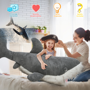 Chất Lượng Hàng Đầu Morismos Khổng Lồ Fluffy Cá Mập Đồ Chơi Sang Trọng Mềm Dễ Thương Thú Nhồi Bông Thú Nhồi Bông Món Quà Hoàn Hảo Cho Những Người Yêu Thích Tuần Hiện Nay - Product Image 5