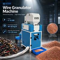Machine à granuler le cuivre pour le recyclage des métaux ferreux 30-50KG/H, granulateur de câbles, machine à broyer le cuivre par séparation d'air