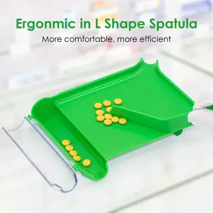 Plateau à pilules en plastique personnalisé conception de boîte à médicaments à pilules plateau de comptoir avec spatule