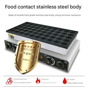 Machine à gaufres ronde classique de qualité supérieure pour usage commercial, 25 trous, machine à mini-crêpes à vendre - Product Image 3