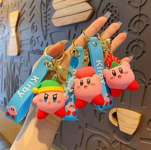 Venta al por mayor de dibujos animados nuevo Kawaii especial Rosa Kirbys Star Adventure juego Animal colgante llavero de Gel de sílice para mujer bolso coche muñecas - Product Image 2