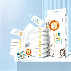 ผ้าเช็ดทำความสะอาดแบบเปียก MINI 8 ชิ้นต่อแพ็ค เป็นมิตรกับสิ่งแวดล้อม ใช้แล้วทิ้ง ผลิตจากวัสดุไม่ถักทอ ปราศจากแอลกอฮอล์ สำหรับเด็กแรกเกิด ทารก และเด็กเล็ก กลิ่นหอมตามสั่ง มาตรฐาน ISO - Product Image 3