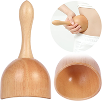 Outils en bois Gua Sha pour drainage lymphatique, massage anticellulite, rouleau de massage en bois pour la tête