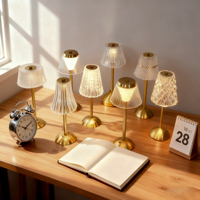 Lampe de table LED rétro en métal de haute qualité, sans fil, rechargeable par USB, veilleuse pour chambre à coucher, restaurant, ambiance chaleureuse, sur batterie