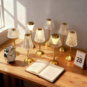 Lampe de <span class=keywords><strong>table</strong></span> LED rétro en métal de haute qualité, sans fil, rechargeable par USB, veilleuse pour chambre à coucher, <span class=keywords><strong>restaurant</strong></span>, ambiance chaleureuse, sur batterie - Product Image 2