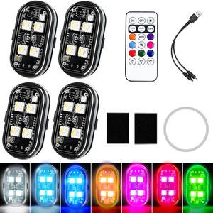 ไฟ LED ไร้สายใต้ท้องรถ ไฟสโตรบขนาดเล็กสำหรับอากาศยาน ชาร์จผ่าน USB 7 สี 10W 12V สำหรับรถยนต์ จักรยานยนต์ - Product Image 2