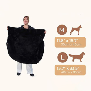 <span class=keywords><strong>Rehausseur</strong></span> de siège doux pour animaux de compagnie nid lavable portable gris en peluche lit de voyage chien pour ceinture de sécurité - Product Image 2