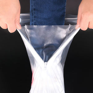 Riflettore riutilizzabile pieghevole antiscivolo da uomo e da <span class=keywords><strong>donna</strong></span> parapioggia nero copriscarpe con cerniera - Product Image 6