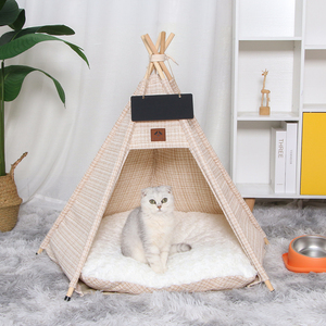 PiCi Paw Cat <strong>Teepee</strong> and <strong>Dog</strong> Tent Bed Small to Medium Pet <strong>Teepee</strong> Bed with Thick Plush Pad - Product Image 3