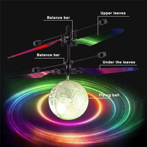 Bán buôn mini bay bóng cảm ứng đồ chơi bay Máy bay trực thăng bóng cảm biến hồng ngoại Máy bay cảm ứng bay đồ chơi với ánh sáng - Product Image 2