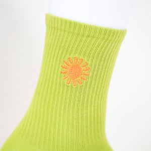 Unisex Cotton <b>Socks</b> with Custom Embroidered Text Logo Knitted Bachelorette Party <b>Gift</b> Digital Printing on Cuff - Product Image 2