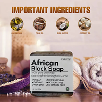 Savon Noir Africain Exfoliant et Blanchissant 100% Pur Fait Main Biologique pour les Taches Noires – Soin Corporel Marque Blanche