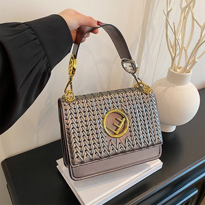 Venta al por Mayor Directa de Fábrica, Bolsos Tejidos para Mujer, Bolsos Tote Casuales de Moda, Bolsos de Hombro Multicolores para Mujer - Product Image 2