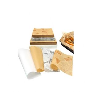 Papier Kraft Personnalisé 80g Qualité Alimentaire Anti-Graisse pour Emballage de Burgers, Pizzas, Snacks, Sucettes et Sandwichs - Product Image 3