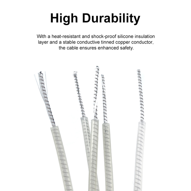 Soft Silicone Rubber Heater Wire Transparent Waterproof Heating Cable