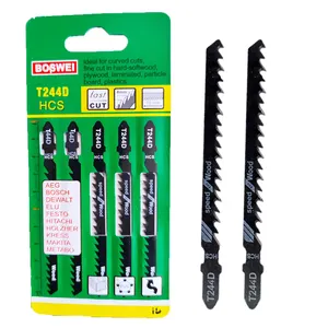 5 unids/set HCS T244D hojas de sierra caladora para corte rápido corte recto o curvo 4 Mm dientes longitud hojas de sierra 100*1,2mm Sierra