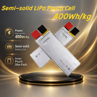 Batterie LiPo semi-solide en pochette 3.7V 16.6Ah 16600mAh Haute densité énergétique 400Wh/kg Batteries légères pour drones UAV