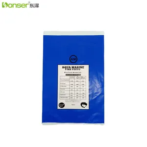 15kg Fish Feed Bag HOT Wholesale High Quality Recyclable 100% PE FFS Heavy Plastic Packaging Bags For Aquatic Animal