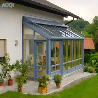 Pavillon en verre mobile extensible pour usage résidentiel extérieur, installation facile, toit coulissant rétractable, maison en verre, isolation thermique