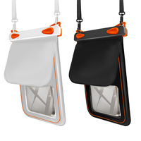 Vente Flash Transfrontalière : Étui Étanche pour Téléphone en PVC Flottant avec Double Sac en Éponge, 8,9 Pouces, Fermeture à Clip pour la Natation, la Plongée et les Activités de Plein Air