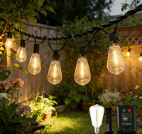 Guirlande lumineuse LED solaire étanche pour extérieur, jardin, patio, cour, camping, mariage, fête, festival, éclairage décoratif