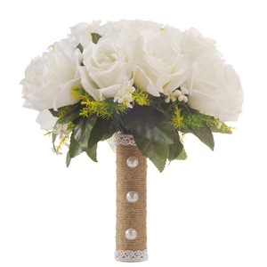 S0161R Nuevo Ramo de Rosas de Simulación con Perlas, de Alta Calidad, para Novia, Ramo de Boda - Product Image 4