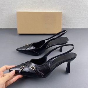 รองเท้าส้นสูงแฟชั่นยุโรปแบบสวมเปิดส้นสำหรับผู้หญิง ดีไซน์ใหม่ ขายดี ส้นสูงสวยหรู - Product Image 3