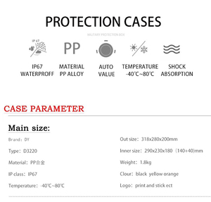 D6133 Ip67 grand équipement en plastique dur roulant étanche mallette à <span class=keywords><strong>outils</strong></span> de transport boîte à <span class=keywords><strong>outils</strong></span> avec poignée de roues <span class=keywords><strong>valise</strong></span> à bagages - Product Image 5