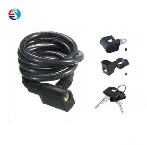 bike accessories Big square head bicycle cable lock /bicycle cable lock for cheap price