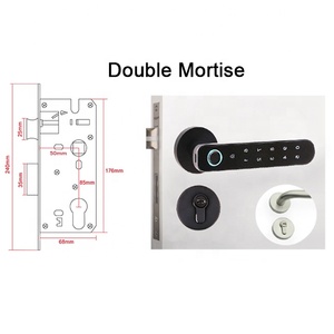 Composite Smart Shed Tenon Matte Đen Khóa Khóa Khóa Ngón Tay Cửa Trước Cảm Ứng Xử Lý Khóa Thông Minh Lưu Trữ Pin - Product Image 2