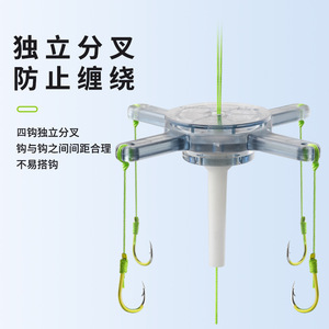 Hameçons de pêche à la ligne flottante n° 2 hameçons carrés rotatifs pour la pêche à la carpe argentée, à la carpe à grosse tête, en eau douce, en rivière, hameçon à explosion - Product Image 5