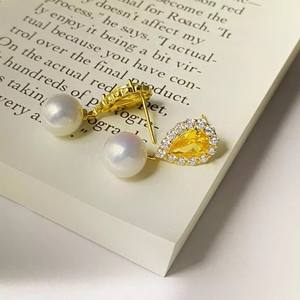 22643 Componentes de Joyería de Plata S925 para Pendientes con Diamante Individual y Cuentas de 9-13mm, Base Vacía para Perlas DIY - Product Image 3