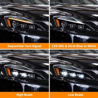 Phares LED pour Lexus IS250 IS350 ISF IS 220d 2006-2012, ISF 2008-2014 avec animation de démarrage DRL bleue et clignotants séquentiels