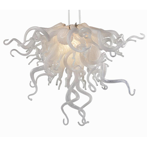 Lampadario Moderno in Vetro di Murano Soffiato a <span class=keywords><strong>Mano</strong></span> Blu Acqua con LED, Lussuoso e Grande per Hotel e Uffici - Product Image 4
