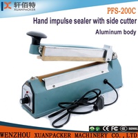 Machine à sceller les sacs en plastique électrique portable XUANPACKER Modèle PFS200C, Scelleuse thermique à impulsion manuelle 220V/110V Facile à utiliser