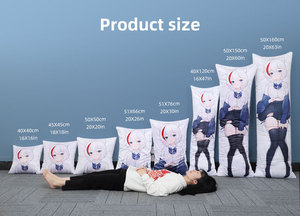 Housse de coussin Dakimakura Anime personnalisée pour adultes, sexy, pour <span class=keywords><strong>Otaku</strong></span>, coussin nu, prix abordable, housse Hentai - Product Image 2
