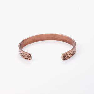 <b>Copper</b> Alloy Magnetic Open Cuff <b>Bracelet</b> Polka Dot Pattern Unisex Retro Style Jewelry Gift - Product Image 3