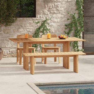 Southern China Supplier Teak <b>Table</b> <b>and</b> <b>Chair</b> Set Weatherproof <b>Outdoor</b> Patio Furniture Set SC-ZY1298 <b>Outdoor</b> Rattan <b>Table</b> <b>and</b> Cha - Product Image 1