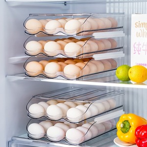 Boîte de rangement créative en plastique pour œufs, multi-niveaux, à roulettes, pour réfrigérateur – Meilleure vente - Product Image 5