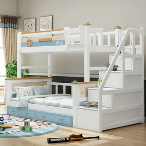 Di lusso In Legno Per Bambini Camera Da Letto Matrimoniale Letto a Soppalco Ragazzi Letto A Castello Per Bambini CEKB004