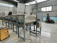 Mélangeur à ruban horizontal robuste pour le mélange de poudres de graphite, d'anode de batterie, de carbone conducteur et de carbone noir supraconducteur