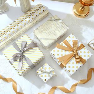 Jude Factory Wholesale <b>Birthday</b> Hot Stamping Disposable Coated Roll Gift <b>Wrapping</b> <b>Paper</b> 43x300cm Packaging - Product Image 5
