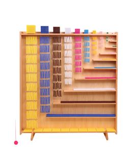 Set di Supporti per Perline Grandi <span class=keywords><strong>Montessori</strong></span>, Serie Matematica per Asilo, Strumenti con Cubo, Catena di Perline e Telaio, <span class=keywords><strong>Scaffale</strong></span> <span class=keywords><strong>Montessori</strong></span> - Product Image 3