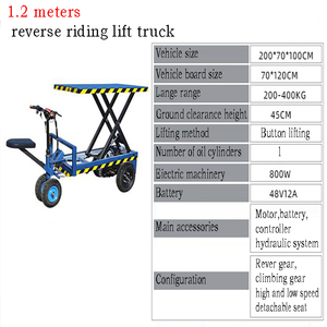 Camión eléctrico recargable Plataforma de elevación hidráulica Construcción metálica utilizada para transportar mercancías Obras de construcción - Product Image 2