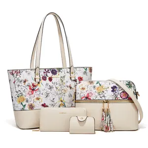 China Wholesale Manufacturers Custom Luxury Designer 4pcs Fashionable Hand Bags Ladies 2024Women Handbag Sets