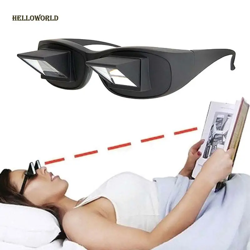 HelloWorld Lazy Periscope Horizontal Reading TV Sit View Glasses On Bed Lie Down Bed Prism Spectacles The Lazy Glasses