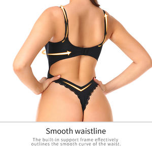 T210630 Ventes d'usine <span class=keywords><strong>Combinaison</strong></span> serrée à perspective push-up en dentelle transfrontalière Sexy Deep V-backless Under Evening Dress Shapewear - Product Image 5